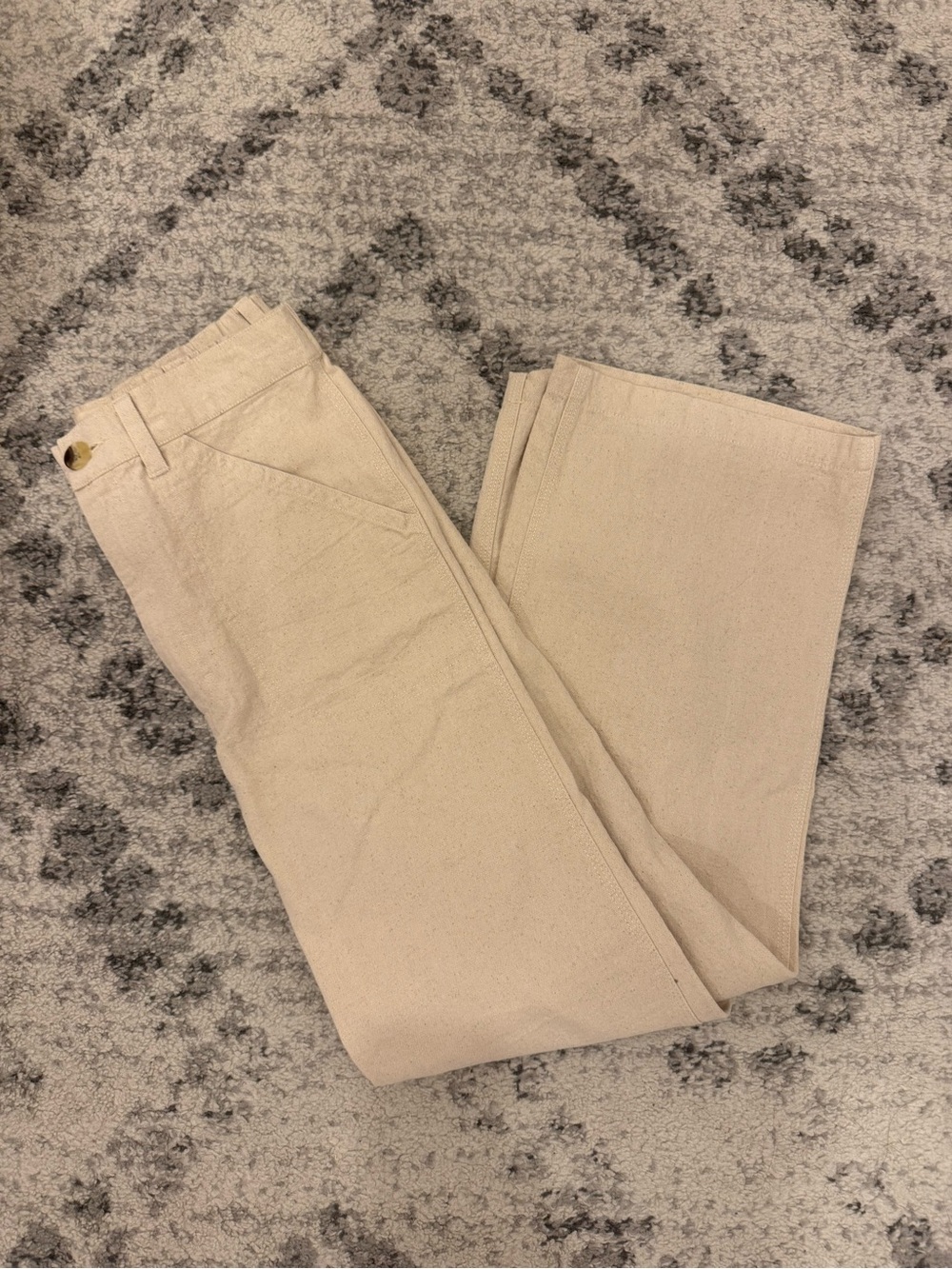 Men's Neutral Beige Casual Pants